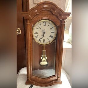 Howard Miller Oak Chime Wall Clock - Lambourn II